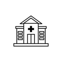 sjukhus. sjukhus ikon. sjukhus ikon enkel tecken. sjukhus ikon vektor illustration. sjukhus linje ikon medicinsk. medicinsk ikon. medicinsk Hem ikon isolerat.