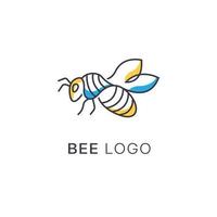 Honig Biene Tiere Logo Vektor, modern Honig Biene Logo Design mit Linie Kunst Stil, Gliederung Honig Biene Logo Design vektor
