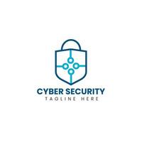 Cyber Sicherheit Logo Design vektor