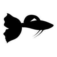 Silhouette von Guppy Fisch vektor