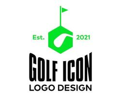 Meisterschaft Golf Sport Logo Design. vektor
