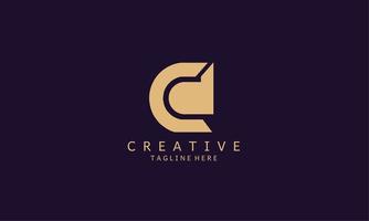 kreativ und minimalistisch Brief CD Logo Design, CD Monogramm vektor