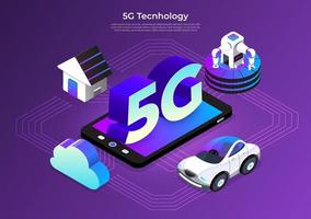 moderne 5g Technologie vektor