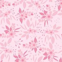 monotone rosa blommor sömlösa mönster. rosa blommigtryck. vektor