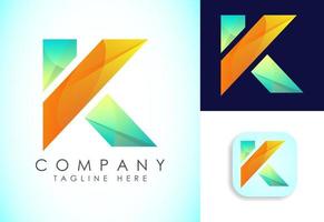 Brief k Gradient Farbe Logo Design Vorlage. Grafik Alphabet Symbol vektor