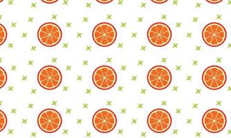 Orange Scheibe Obst nahtlos Muster Hintergrund vektor