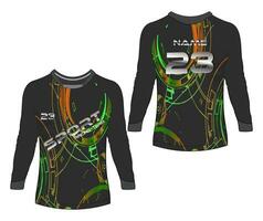 Jersey Sport abstrakt Textur T-Shirt Design, zum Rennen Fußball Spielen Moto-Cross Radfahren. vektor