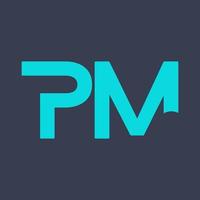 pm brev logotyp ikon vektor