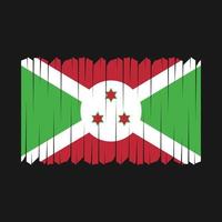 Pinselvektor mit Burundi-Flagge vektor