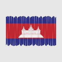 cambodia flagga borsta vektor