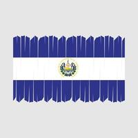 el salvador flag pinselvektor vektor