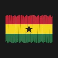 ghana flagga borsta vektor