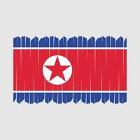 norr korea flagga borsta vektor