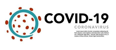 Zeichen Vorsicht Coronavirus. Stoppen Sie das Coronavirus-Banner. vektor