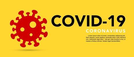 underteckna försiktighet coronavirus. stoppa coronavirus banner. vektor