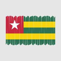 Togo flagga borsta vektor