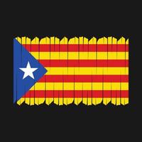 catalonia flagga borsta vektor