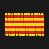 catalonia flagga borsta vektor