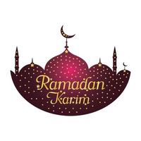 Ramadan kareem Moschee Illustration chand Ratte Mubarak Ramzan Design Vektor kostenlos herunterladen