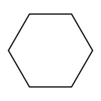 Hexagon gestalten Schlaganfall Symbol