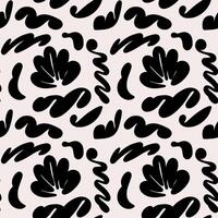abstrakt groovig Blumen- Muster. modern modisch minimalistisch matisse Stil. Hand gezeichnet zum Hintergrund, Mauer Dekor, Stoff, Postkarte, Abdeckung, Vorlage, Banner. vektor