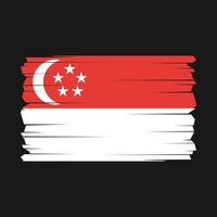 singapore flagga vektor illustration