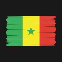 senegal flagga vektor illustration