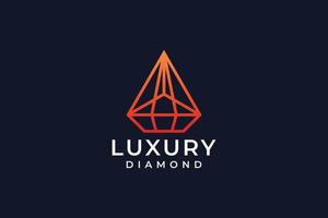 lyx ädelsten diamant logotyp design vektor