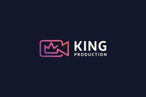 König Produktion Video Logo Symbol vektor