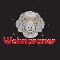 Weimaraner Design Konzept. vektor