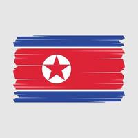 Norden Korea Flagge Vektor Illustration