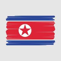 norr korea flagga vektor illustration