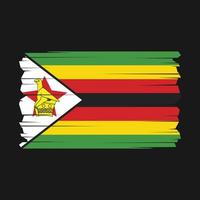 Zimbabwe Flagge Vektor Illustration