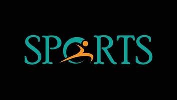 minimal Sport Wortmarke Logo vektor