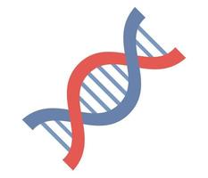 DNA Symbol. DNA Wendel unterzeichnen. genetisch Forschung Konzept. Leben Gen Modell, Biocode, Genetik, Moleküle, medizinisch Symbol. Vektor eben Illustration