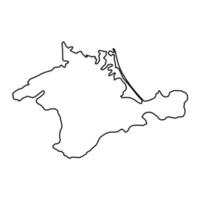 Karte von das Krim Halbinsel. Vektor Illustration.