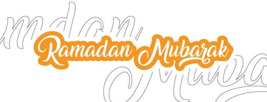Ramadan Mubarak im Kalligraphie Stil vektor