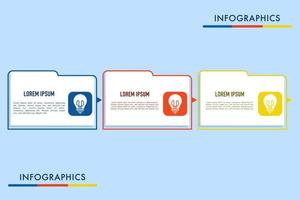 Vektor Infografik Design Vorlage mit 3 Optionen oder Schritte, Abschnitte, Segmente. Geschäft Konzept. Marketing Infografik Vektor Illustration