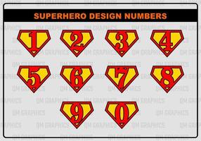 Superheld Nummer Design vektor