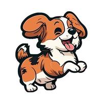 süß Hund Karikatur Stil vektor