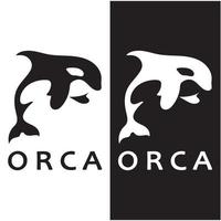 einfach Orca Wal Tier Illustration Logo kreativ Design, Mörder Wal, unter Wasser Tier. Logo zum Geschäft, Identität und branding,abzeichen,erhaltung,ökologie Konzept, Meer Tier Schutz, Vektor