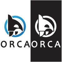 einfach Orca Wal Tier Illustration Logo kreativ Design, Mörder Wal, unter Wasser Tier. Logo zum Geschäft, Identität und branding,abzeichen,erhaltung,ökologie Konzept, Meer Tier Schutz, Vektor