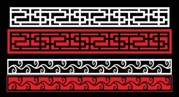 dekorativ vägg panel uppsättning kinesisk mdf cnc router laser skärande mönster design för mdf trä skärande vektor cnc router design skumplast, akryl och cnc maskin skärande, eps fil.