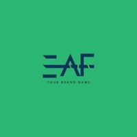 eaf text logotyp design vektor