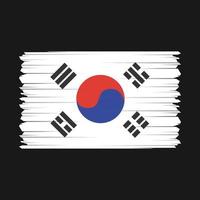 Sydkoreas flagga vektorillustration vektor