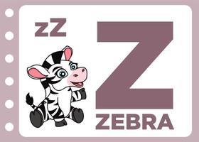 z ist zum Zebra vektor