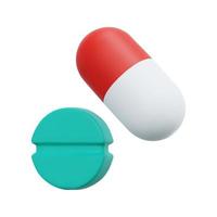 3d Tabletten Symbol Vektor. isoliert auf Weiß Hintergrund. 3d Apotheke, medizinisch und Gesundheitswesen Konzept. Karikatur minimal Stil. 3d Drogen Symbol Vektor machen Illustration.