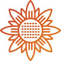 Sonnenblumen-Icon-Stil vektor