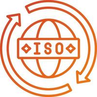 iso Standards Symbol Stil vektor