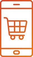 online Einkaufsladen Symbol Stil vektor